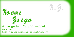 noemi zsigo business card